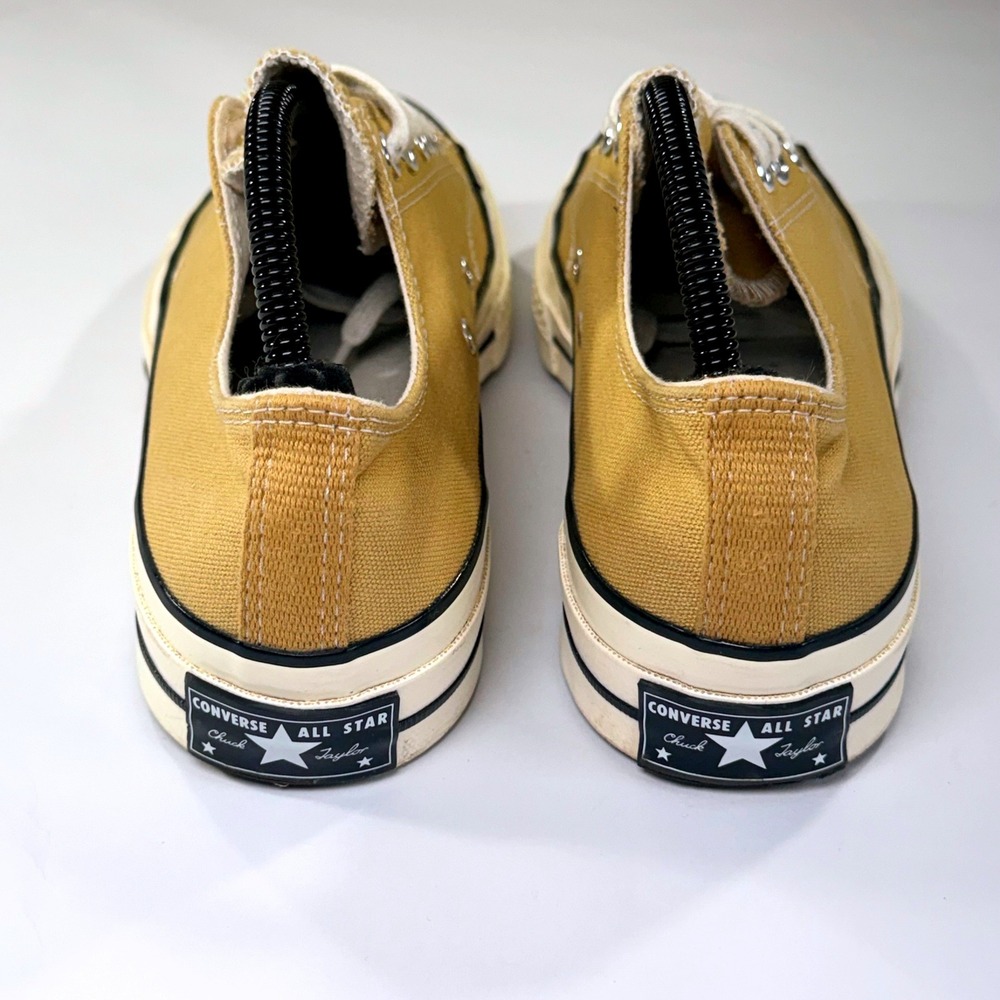 Converse Chuck 70 Low Top Sneaker Mens 8.5 Wos 10.5 Mustard Yellow Canvas Skater - Picture 10 of 12